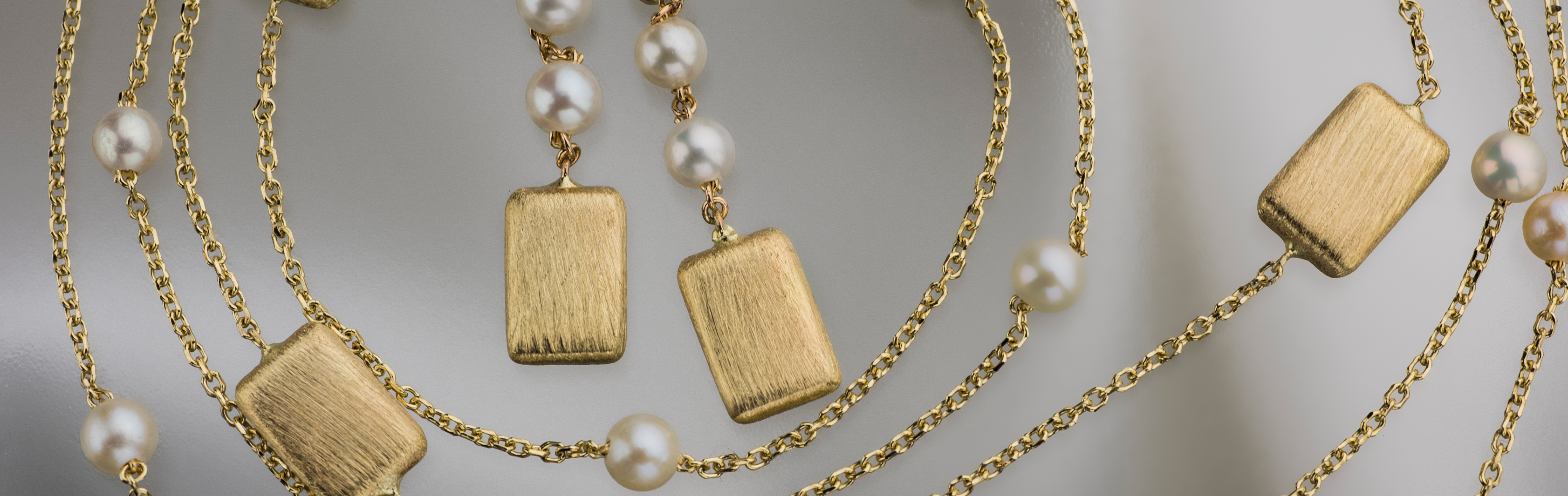 Classic Combination Collection | 14K Gold Matte Finish Jewelry with Pearls