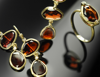Beaujolais Collection | 14K Gold Garnet and Diamond Jewelry