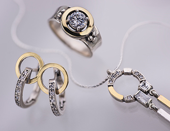 Touch of Sun Collection | 925 Sterling Silver & 9K Gold Jewelry with Zircon