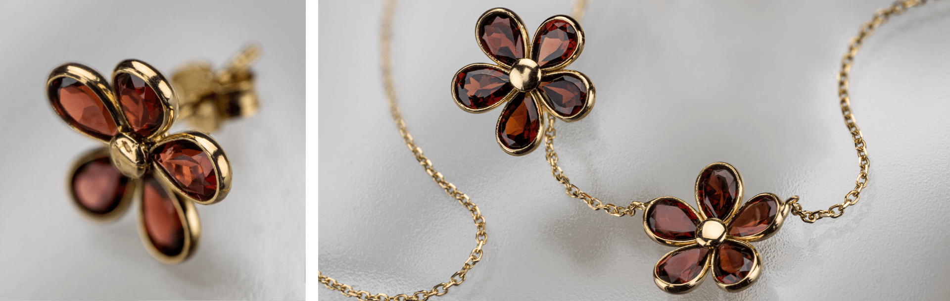 14K Gold Jewelry with Garnet