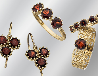 Cherries Collection | 14K Gold Jewelry with Garnet and Diamonds
