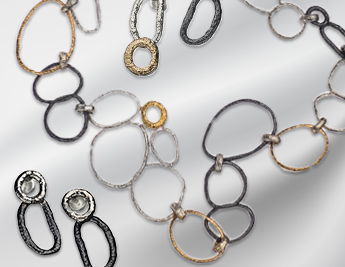 Windows Collection | White, Oxidized & Gilded Silver Jewelry