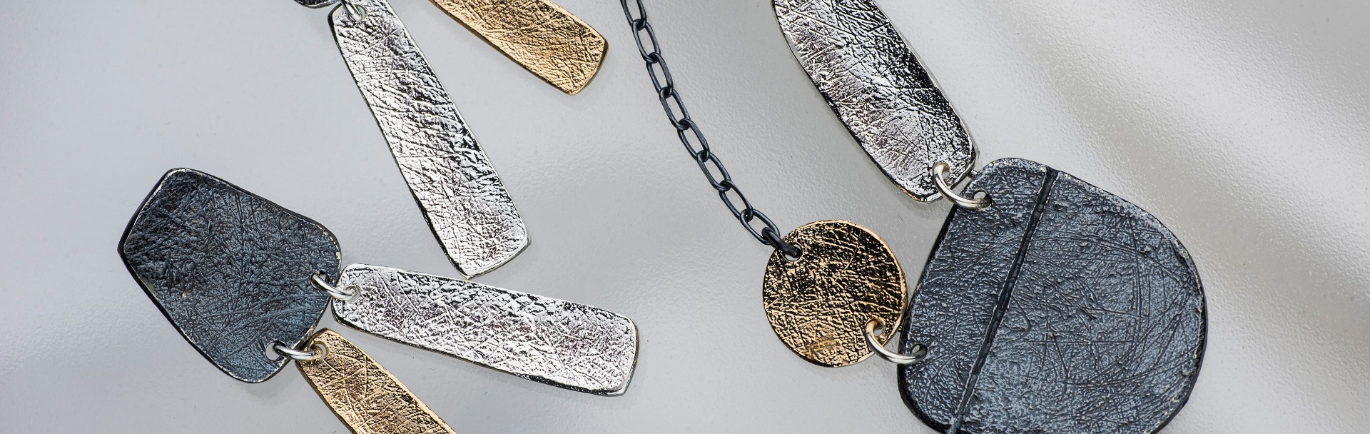 silver jewelry collection - darkened antique silver, white silver and gilded finishes