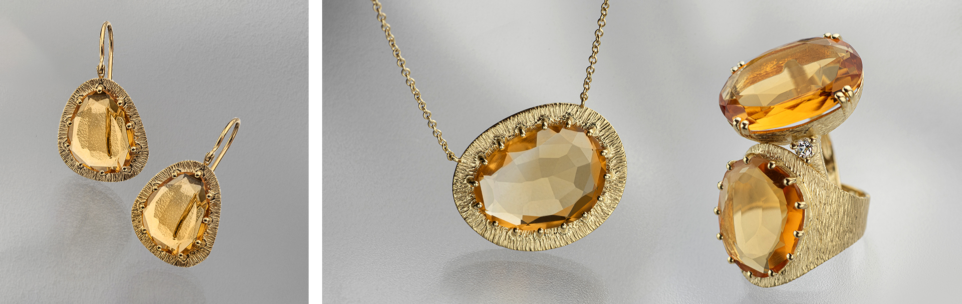 14K Gold Jewelry with Citrine