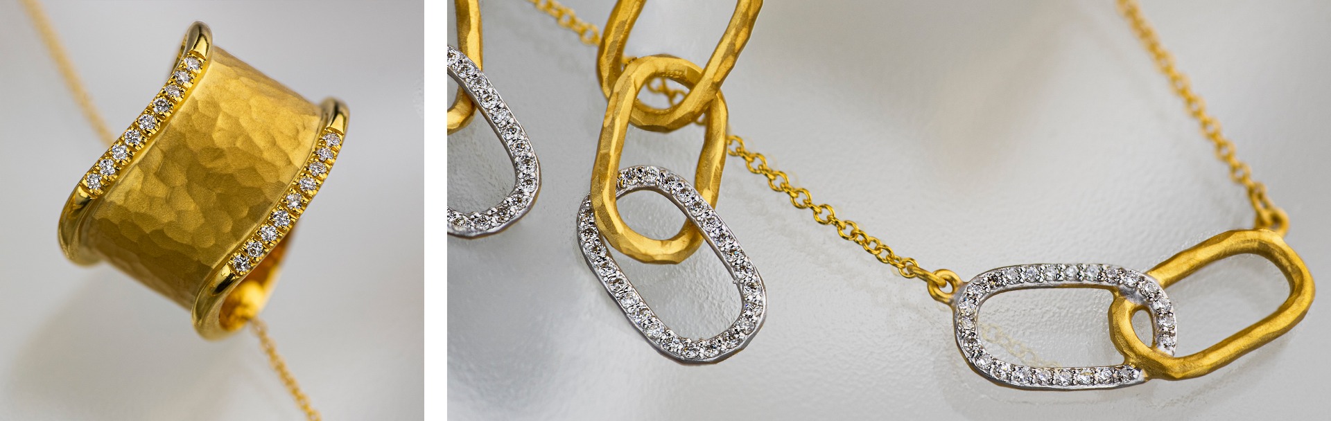 14k gold jewelry set with Diamonds