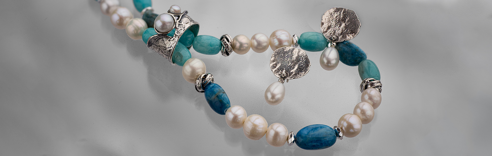 925 Sterling Silver Jewelry with Pearls and Natural Gemstones 