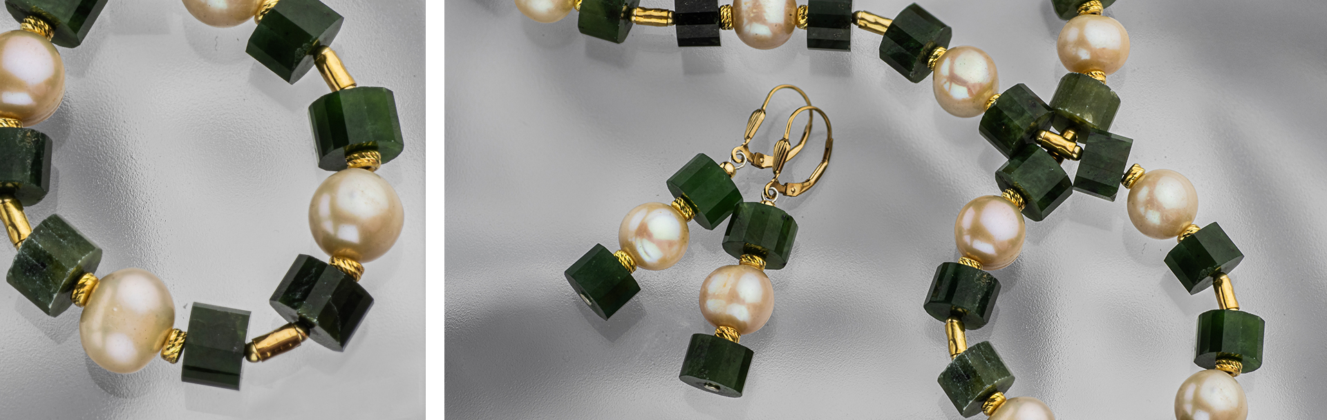 Goldfilled Jewelry with Labradorite and Pearls